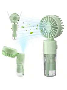 AIRPROSSING Ventilador de niebla de mano, ventilador de cuello portátil multifuncional de mini niebla, ventilador de escritorio de 800mAh, 4 velocidades ajustables, adecuado para damas, hogar, oficina, viaje - Soporte de Mano - Ver 12