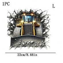 1pc/2pcs/3pcs High Definition Pattern DIY Iron-On Patches, Bulldozer Breaking Wall Design - Suitable For T-Shirt Making, Pillow Decor, Backpack, Cushion, Pants, Sofa Cover, Garment Applique, Factory Use, Beginner Friendly, Seamless Adhesion, High Tear Resistance, Fade-Resistant And Washable, Image Only - Multicolor - View 13