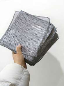 50 piezas/paquete Paños de limpieza de microfibra reutilizables, 20 piezas/10 piezas/5 piezas, de doble cara, adecuados para la limpieza de la cocina durante todo el año - Cuadrado - Ver 7