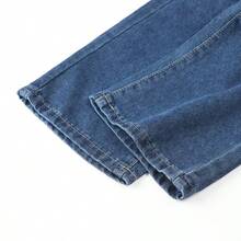 Unisex Baby Butterfly Print Denim Jeans – All-Season Wear, Mom's Top Pick, Delicate Infant Outfit - Màu xanh lam - Xem 6