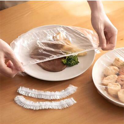 10/50/100pcs Reusable Stretch Silicone Food Covers, Silicone Wrap, Alternative To Kitchen Bowl & Plate Sealing Covers