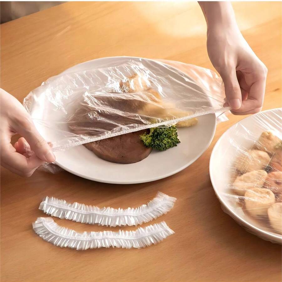 10/50/100pcs Reusable Stretch Silicone Food Covers, Silicone Wrap, Alternative To Kitchen Bowl & Plate Sealing Covers