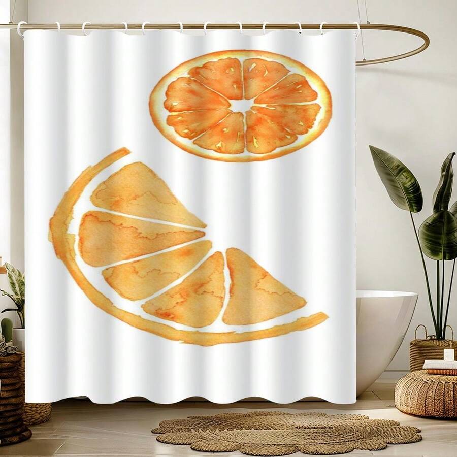 1pc Geometric Line Art Spring Style Shower Curtain, Colorful Geometric Modern Style Bathroom Decor, Painting-Like Modern Design, Unique Home Gift, Gift For Friends - Multicolor - View 1