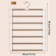 Bộ 2 móc treo quần bằng thép không gỉ, giá treo quần nhiều tầng không nhăn, móc treo quần gấp gọn đa chức năng. - Nhiều màu - Xem 14