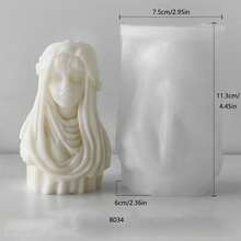Goddess Portrait Plaster Ornament Silicone Mold DIY Human Statue Aromatherapy Candle - Portrait - View 5