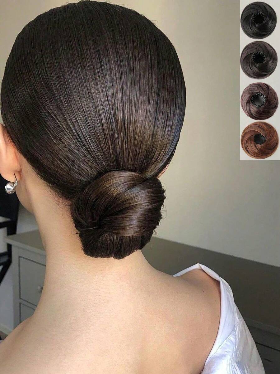 4 pollici Accessorio per capelli elegante da donna, realizzato in fibra sintetica resistente al calore, design versatile adatto a tutti i tipi di capelli, vestibilità sicura per uso quotidiano e varie occasioni, elastici per coda di cavallo, fasce elastiche per capelli, scrunchies, corda per capelli, elastico per capelli, estate, vacanza, viaggio - Multicolore - Visualizzare 1