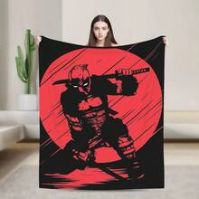 Manta tejida Dogpool huele a problemas, manta suave de franela para cama, edredón (11).Jpg - Blanco - Ver 1