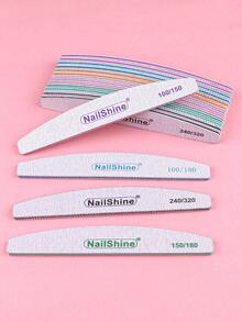 美甲半月形锉刀，指甲抛光打磨多功能砂块，双面粗细砂粒指甲锉及抛光工具 - 彩色 - 查看 7