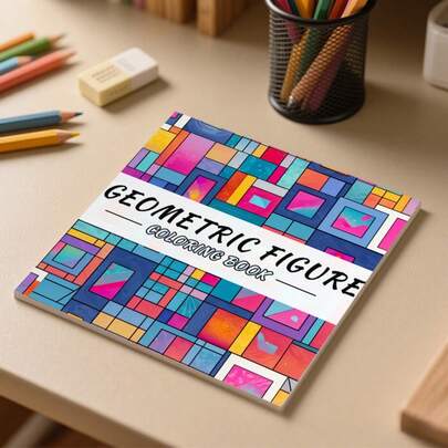 1 Stück geometrisches Muster Malbuch, 24 einseitig bedruckte Seiten, mit Spiralen, Gittern, 3D-geometrischen, abstrakten Kurven, Mandala-artigen geometrischen Mustern, entspannendes und therapeutisches Malbuch, klare Linien und exquisite Muster, geeignet für Lässig Zuhause, Kunstschaffen, Eltern-Kind-Bindung, Jugendbildung, Reiseunterhaltung, perfektes Geschenk für Familie und Freunde, ideal für Ostern, Halloween, Muttertag, Weihnachten und andere Feiertagsanlässe.