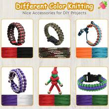 12/24/36pcs Colorful Paracord Bracelet Rope Set, Outdoor Survival Rope, DIY Hand Weaving, 10ft, Suitable For Christmas Tree Weaving, Keychain Weaving, Bracelet Weaving, Clothesline - Multicolor - View 5