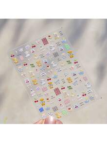 1 pièce/2 pièces/3 pièces Autocollants de protection créatifs pour objectif d'appareil photo, convenant aux films d'objectif et coques de téléphone 11Pro/12Pro/13Pro/14Pro/15Pro/16Pro/17Pro. Autocollants mignons de cœur de fille, chat, chien pour la décoration de coque de téléphone. Autocollants d'ongles mignons de patte de chat, petits motifs de graffitis anglais ludiques - Multicolore - Voir 9