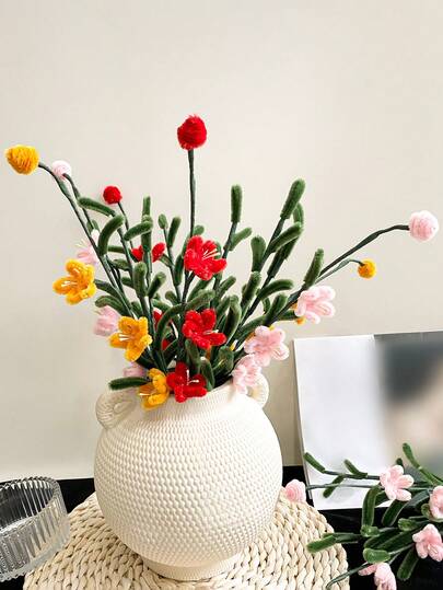 1pc Elegant Artificial Flower Branch, Multicolor Options, Lifelike Artificial Plant, Mother's Day Gift, Suitable For Holiday, Home, Room, Tabletop Decor