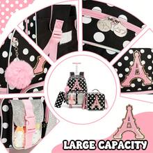 3pcs/Set Girls' Rolling Backpack Set, Including Handbag, Crossbody Bag And Pencil Case, Suitable For Elementary School Students - Children's Rolling Bags - View 11