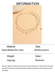 2 Stück/Set Sommer Boho Ozean Stil Seestern Muschel Taille Kette, handgemachter Perlen Charm Körperschmuck, geeignet für den täglichen Gebrauch von Frauen, Strandurlaub, Party, Musikfestival - Verschiedenfarbig - Übersicht 5