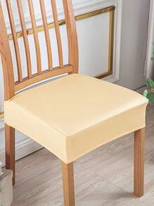 Bộ 1/4/6/20 chiếc bọc ghế PU co giãn chống thấm nước, chống bám bẩn, dùng cho bàn ăn gia đình, ghế đẩu, đệm ghế khách sạn, có thể tháo rời. - Màu vàng - Xem 9