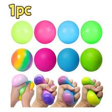 1/6PCS Squishy Toys, Stress Relief Toys, Slow Rising Pressure Cube Ball - Soft Stretchable Anxiety Relief Toys For Adults, Water Cube Ice Cube Squeeze Toys For Stress Relief And Venting, Office, Home, Classroom, Small Gifts, Small Toys (Random Color) - Multicolor - View 12