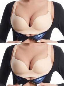 Áo liền thân dài tay dành cho nữ, có thể điều chỉnh độ nâng ngực, ôm sát, co giãn mềm mại, không đường may, kiểu dáng thon gọn mùa xuân 2026, giúp chỉnh tư thế và nén cánh tay, áo khoác ngoài vô hình phù hợp mọi mùa, thoải mái cho đi làm, đi dự tiệc và mặc thường ngày, giao hàng nhanh. - Cà phê nâu - Xem 10