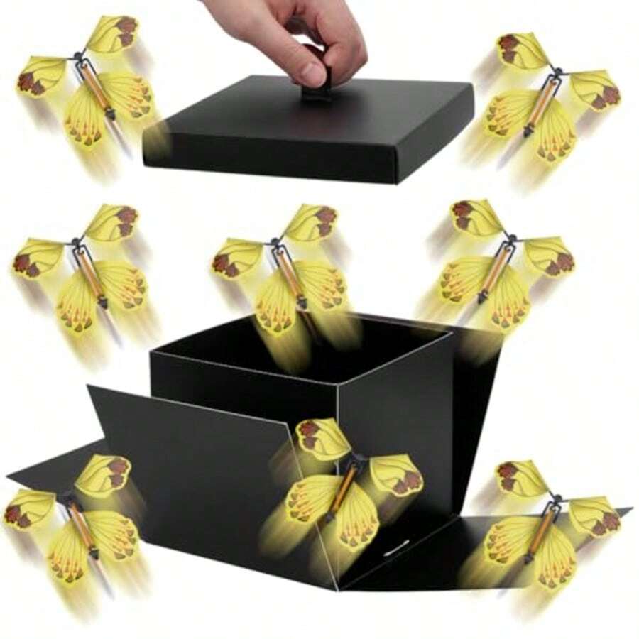 Hộp quà bất ngờ hình bướm, Hộp quà nổ hình bướm, Hộp quà nổ hình bướm, Hộp quà nổ hình bánh bất ngờ, Hộp quà pop-up hình bướm thủ công dành cho sinh nhật hoặc tốt nghiệp. - Xem 1