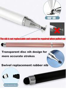 2支装电容式触控笔，双笔尖，适用于智能手机、平板电脑，可用于书写和绘画 - 彩色 - 查看 2