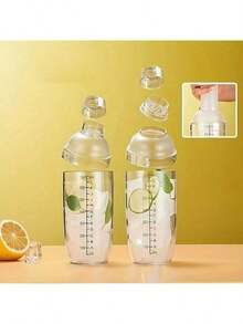 1pc Plastic Cocktail Shaker With Measurement Scale And Filter, Transparent Mixing Cup With Plastic Stirrer Top, Bar Mixing Tool For Tea, Coffee, Bubble Tea, Milk - View 9