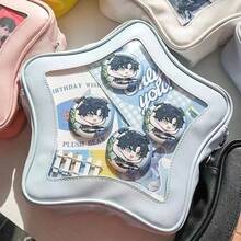 Original Cute Kawaii Ita Bag Anime Five Pointed Star Two-Dimensional Crossbody Bag Street Fashion Ulzzang Shoulder Bag - 粉色 - 查看 5