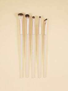 5支/4支/2支眼影刷，眼部细节刷，眼睑化妆刷，尼龙毛，耐用塑料手柄，精准眼部细节描绘，迷你眼影刷，适合专业化妆师和初学者，圣诞礼物 - 黑色 - 查看 16