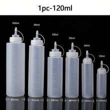 1個 120/350/500/1000ml 附量測功能番茄醬擠壓瓶，調味料擠壓瓶（可旋轉塑料蓋），可裝芝麻醬、燒烤醬、沙拉醬、辣椒醬、甜辣醬、橄欖油，適用於居家廚房烹飪、戶外露營燒烤、餐廳使用，漢堡、炸雞、薯條、自製食物、熱狗、燒烤、披薩、烘焙的調味料分裝瓶，廚房用品、廚房工具、廚房小配件、家居用品 - 可選 1個 5ml 噴霧瓶搭配使用 - 彩色 - 查看 9