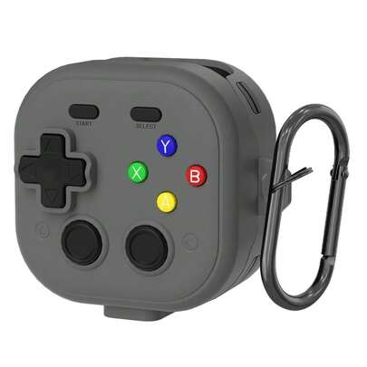 Custodia protettiva per Galaxy Buds4 / 4 Pro, design retrò a console di gioco, colore grigio