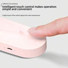 1pc Rechargeable Foldable LED Desk Lamp, Small Night Light, Touch Control, Student Eye-Care Study Lamp, Handheld, Bedroom, Dorm, Outdoor, Travel, Gift - Pink - View 8