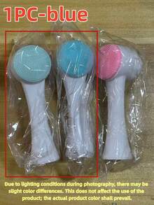 二合一硅胶洁面刷，柔软刷毛，温和去角质按摩，适合所有肤质，送给女朋友的完美礼物 - 洁面、卸妆、去角质 - 多色 - 查看 13