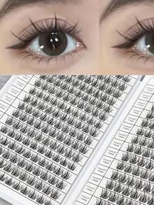 320pcs Eyelash Extension Book - C Curl, DIY Natural, Anime, Cross, Cluster & Fluffy Styles, Suitable For Beginners, Reusable, Mixed Length 11-13mm - C - View 2