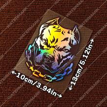1pc AmStaff Pitbull Dog Head Laser Engraved Material Car Sticker, Waterproof Vinyl Decal For Car Body, Window, Bumper, Motorcycle Decoration - W139-1PCS - View 8