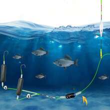 Bộ 5 lưỡi câu cá chép đáy ngược, lưỡi câu đôi, ống nổi cải tiến, bộ lưỡi câu cải tiến, lưỡi câu cá vược, lưỡi câu cá biển. - Nhiều màu - Xem 6