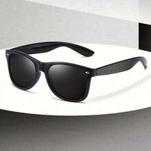 1 chiếc kính thời trang màu đen unisex - màu đen - Xem 6