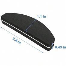 20 miếng mài móng tay, dũa móng hai mặt độ nhám 100/180, khối mài móng tay cầm tay có thể giặt được, hình cong (Màu hồng) - màu đen - Xem 5