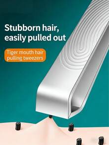 Premium Thick Fingerprint Textured Eyebrow Tweezers, Facial Hair Removal Tweezer Pliers - View 2