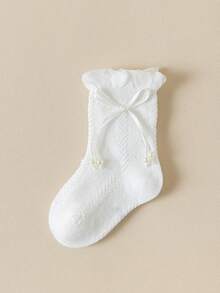 5 đôi tất mềm mại, thoáng khí, kiểu dáng công chúa, có nơ trang trí, thích hợp cho bé sơ sinh, dự tiệc sinh nhật, mặc thường ngày, đi nghỉ lễ và sử dụng hàng ngày. - Nhiều màu - Xem 8