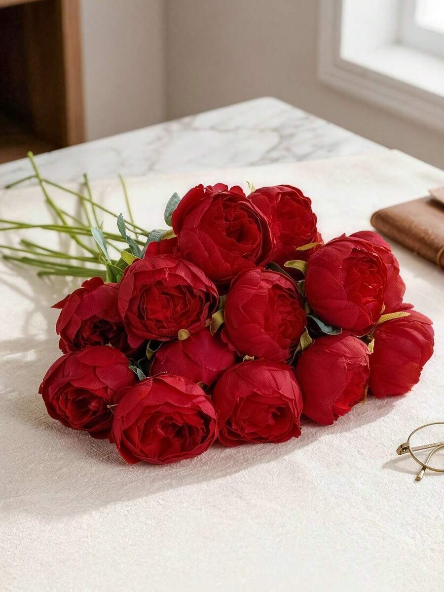 10/20 bông hoa mẫu đơn nhân tạo, thích hợp để trang trí nhà cửa, phòng ngủ, đám cưới, là món quà lý tưởng cho bạn gái, bạn thân vào các dịp lễ và tiệc tùng.