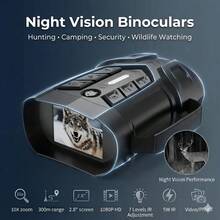 Night Vision Goggles, 5W Infrared Night Vision Binoculars | 10X Digital Zoom, 2600FT Range, 2.8" IPS Screen, USB/ Battery Dual-Use - Ideal For Hunting, Camping, Security, Surveillance, Wildlife Observation - Ideal Christmas Gift For Men, Black - 黑色 - 查看 1