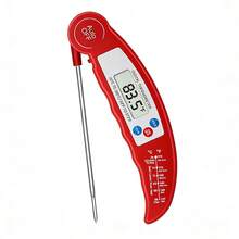 1支装数字折叠探针温度计，带不锈钢探针，适用于厨房、烧烤、烘焙和乳制品温度测量（使用AAA电池） - 彩色 - 查看 15