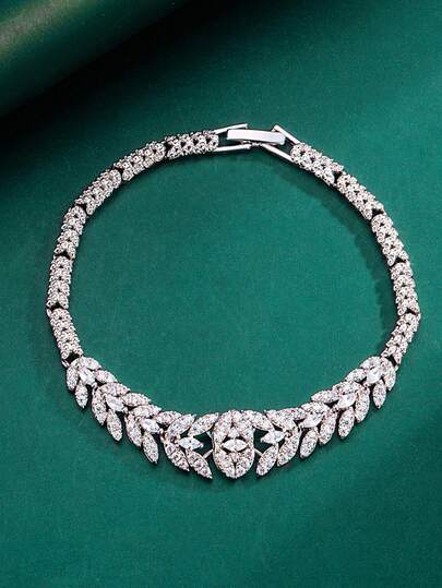 1件Tylionnejewelry奢华女士手链，镶嵌人造锆石，优雅饰品，情人节礼物，适合约会、婚礼、派对、周年纪念日等场合。