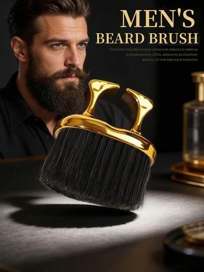 1/2 chiếc lược chải râu cao cấp dành cho nam, lược cạo râu lông heo mềm mại để tỉa và tạo kiểu râu, dụng cụ chuyên nghiệp phù hợp cho gia đình và salon.