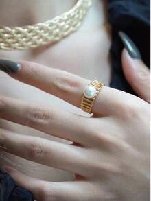 1枚精致养殖珍珠戒指，风格柔和知性，适合日常佩戴，不限手型 - 戒指 - 查看 2