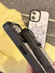 紫色个性猫咪图案手机壳，兼容 17 Pro Max、17 Pro、17 Air、17、15、16 Pro Max、14 Pro、13、12、11，软壳后盖，适合作为送给女孩的礼物 - 紫色搞怪咪 - 查看 3