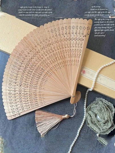 波西米亚风折叠扇 - 手工折叠扇，适合婚礼，可为婚礼宾客降温，便携式传统配饰，适用于演出、文化活动和夏季派对（耐用材质） - 婚礼、活动、DIY派对、婚礼用品、活动配饰的理想礼物，精致的图案细节，耐用的材质，装饰性扇子，非常适合新郎新娘