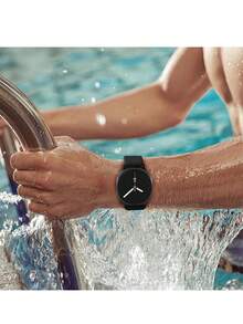 1条尼龙表带，兼容三星Galaxy Watch8 40mm/44mm和经典款46mm，运动休闲风格，柔软透气，耐用编织尼龙材质，时尚舒适，易于佩戴，可水洗，男女通用智能手表表带 - 黑色 - 查看 5