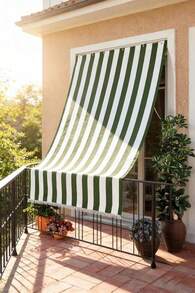HELLO SUMMER-Toldo Protector Solar UV para Balcón y Terraza – Antidesgarros y Resistente a la Lluvia, Interior y Exterior, 4 Tamaños y 3 Colores Disponibles - VERDE - Ver 3