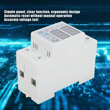Overvoltage Undervoltage Protector LED Adjustable Self Reset Current Protector AC 220V - Blanco - Ver 3
