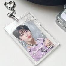 1 pieza Soporte de tarjeta de fotos con forma de estrella de 3 pulgadas con lazo - Diseño de cristal transparente, perfecto para almacenamiento y decoración, sostiene tarjetas y tarjetas, accesorio de bolso | Accesorio juguetón - Multicolor - Ver 10