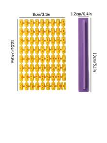 Tampon à estamper les lettres et les chiffres, moule à estamper en silicone antiadhésif pour l'alphabet. Ensemble fait main comprenant des lettres/chiffres, un emporte-pièce à biscuits, convient pour l'argile, les bijoux, les cartes faites main. Outil de tamponnage créatif et intéressant pour les adolescents et les adultes - Multicolore - Voir 3